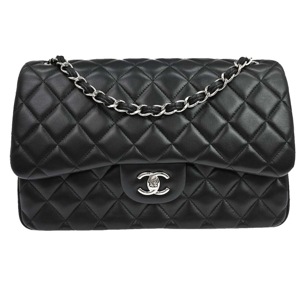Chanel Vintage Classic Double Flap Quilted Lambskin Jumbo